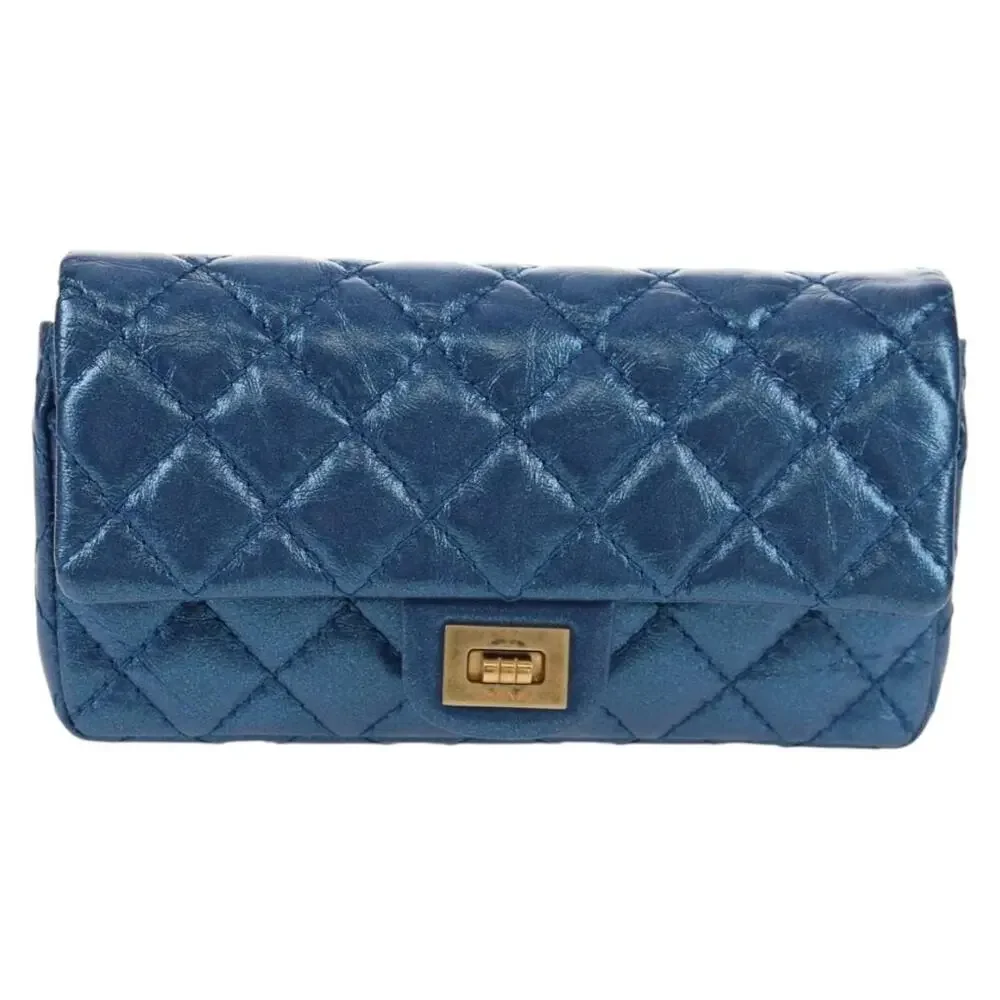 Chanel Matelasse Calfskin Chain Shoulder Bag Blue